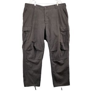 Tru-Spec Cargo Pants Men's Size XL Black Flat Front Multi-Pocket Polyester Blend